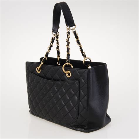 chanel leather tote bag|Chanel shopping tote price.